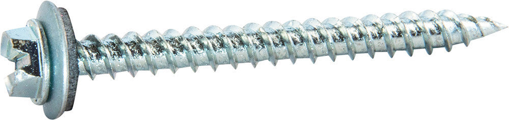 10 x 1 Slotted Hex Washer Self Piercing Screw Zinc Plated w/ Neo (5/16 drive)
