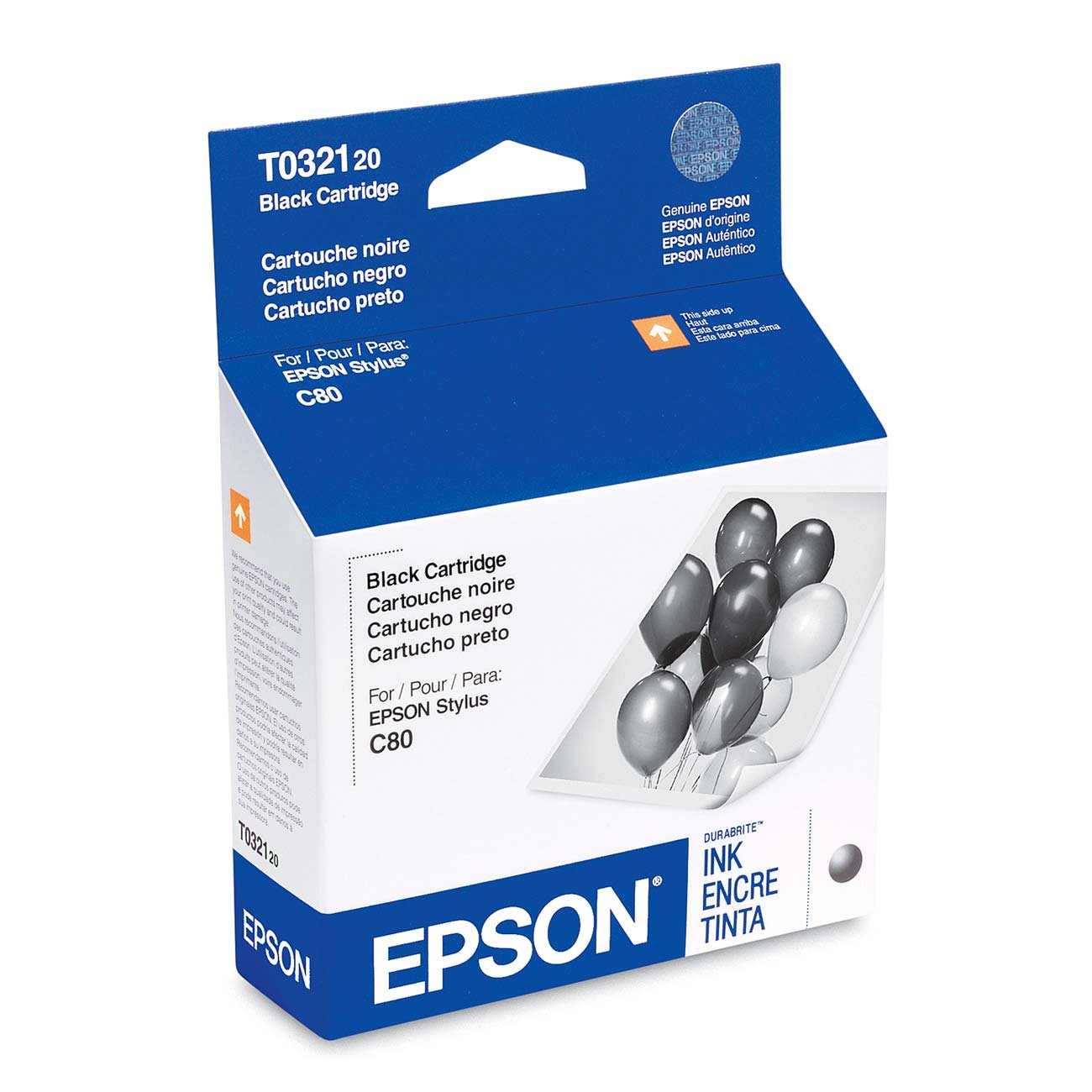 New, Pre-Owned - Epson T032 Standard-Yield Black Ink Cartridge, T032120