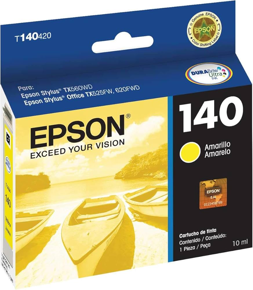 New, Pre-Owned - Epson 140 Yellow Ink Cartridge, T140420-AL