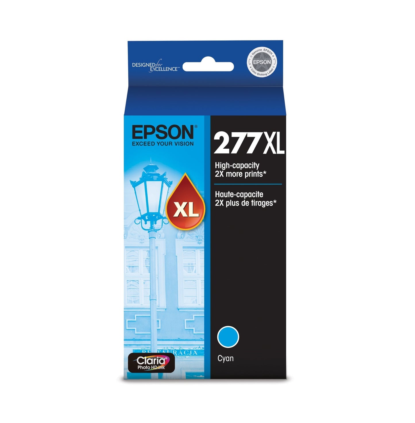 New, Pre-Owned - Epson 277XL High-Yield Cyan Inkjet Cartridge, T277XL220-S