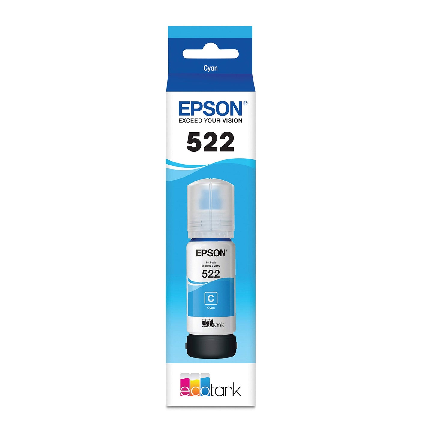 New, Pre-Owned - Epson 522 High-Yield Cyan Ink Cartridge, T522220