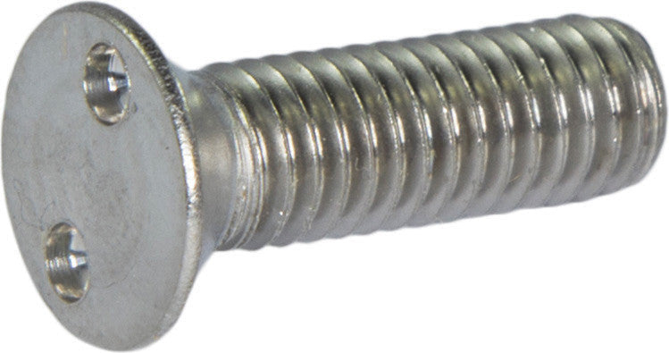 M6-1.00 x 12 Tamper Resistant Drilled Spanner Flat Head Machine Screw 18-8 Stainless Steel - Metric (#14)