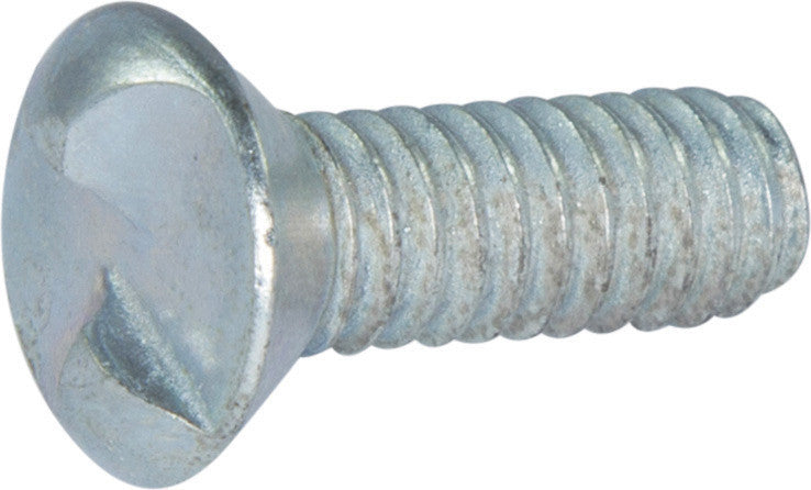 10-24 x 1 1/2 Tamper Resistant One Way Oval Head Screw Zinc