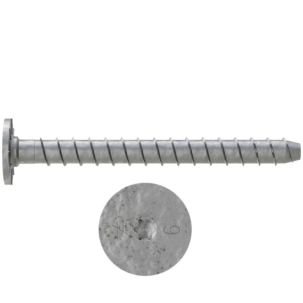 1/2 x 6 Simpson Titen HD® Washer-Head Style Heavy-Duty Screw Anchor Mechanically Galvanized - Box (15)