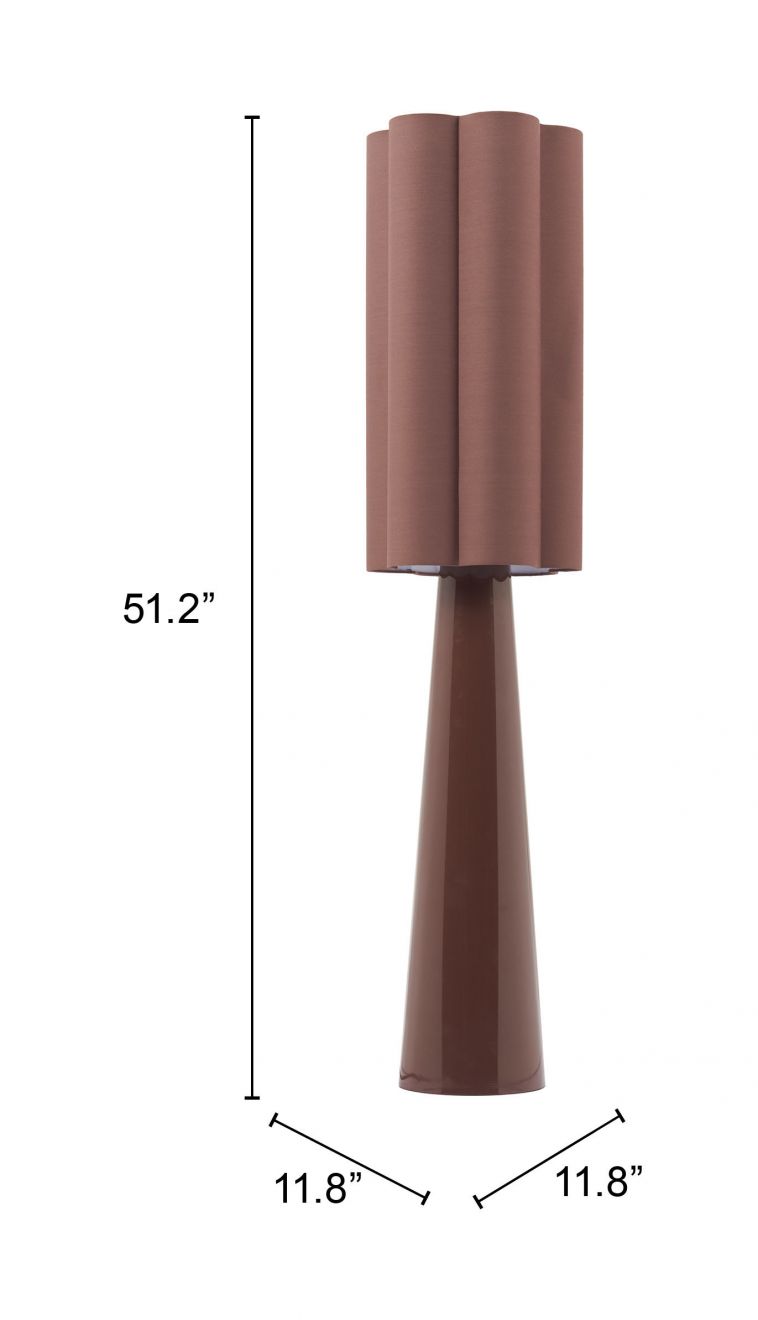 Violet Steel Brown Floor Lamp