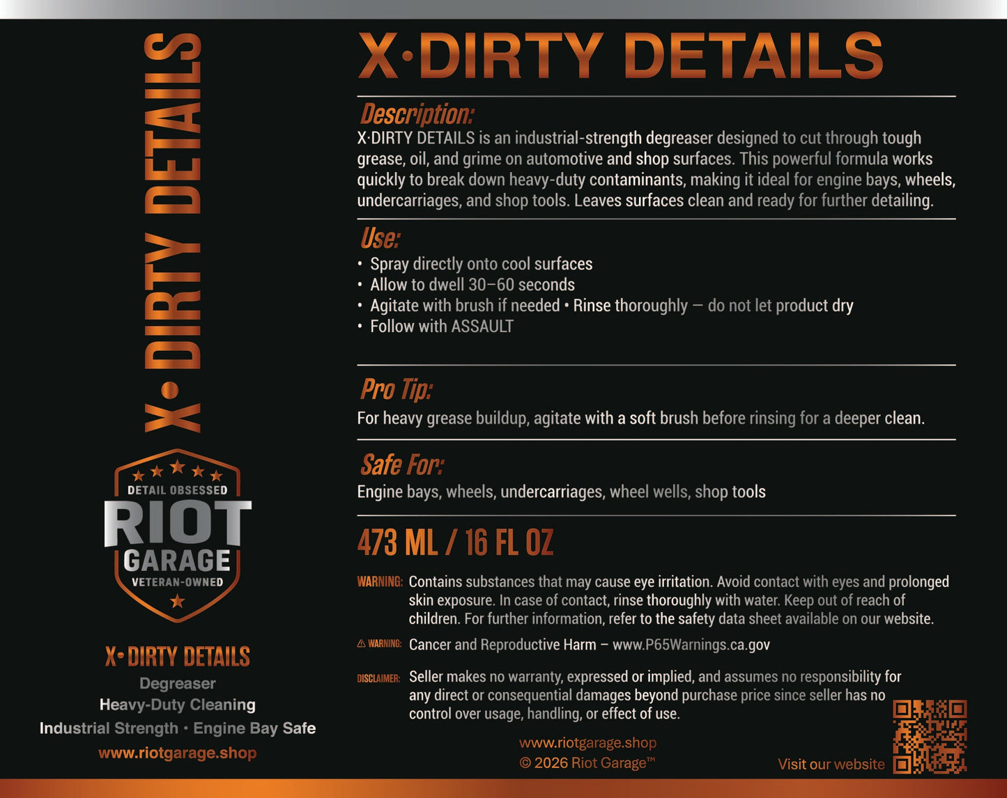 X-DIRTY DETAILS - HD Degreaser