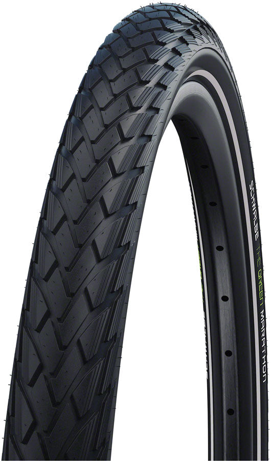 Schwalbe Green Marathon Tire - 700 x 47 Clincher Wire BLK/Reflective Performance Line GreenGuard Addix