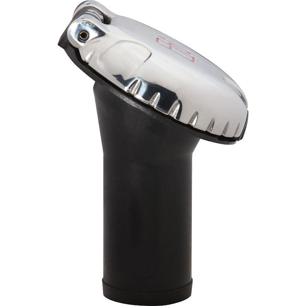 Attwood Deck Fill f/Carbon Canister System - Angled Body Scalloped Stainless Steel Cap