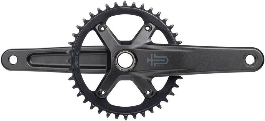 microSHIFT Sword 1x Crankset - 165mm 10-Speed 40t 110 Asym BCD 24mm Spindle BLK