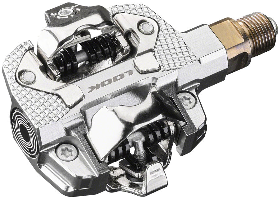 LOOK X-TRACK Dual Power Pedals - Dual Sided Clipless Chromoly 9/16" Silver