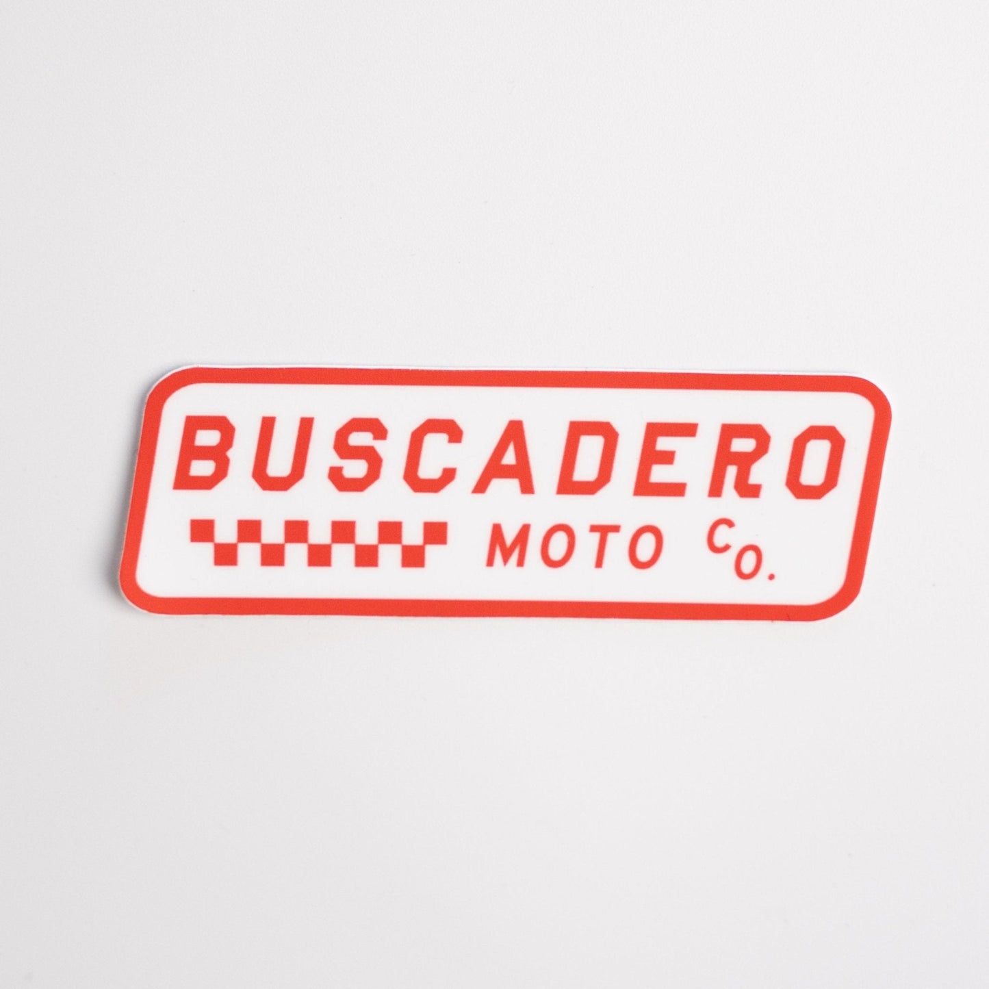 "Checker Moto" Sticker