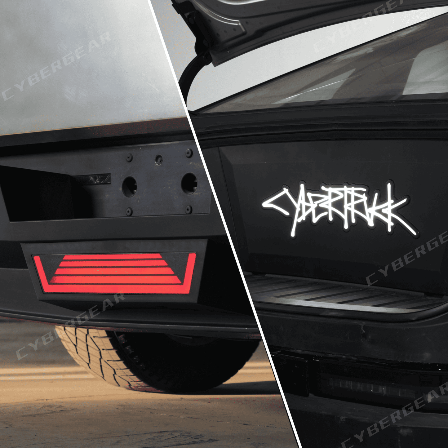 Cybertruck Frunk Accent Light Animated LED Lettering