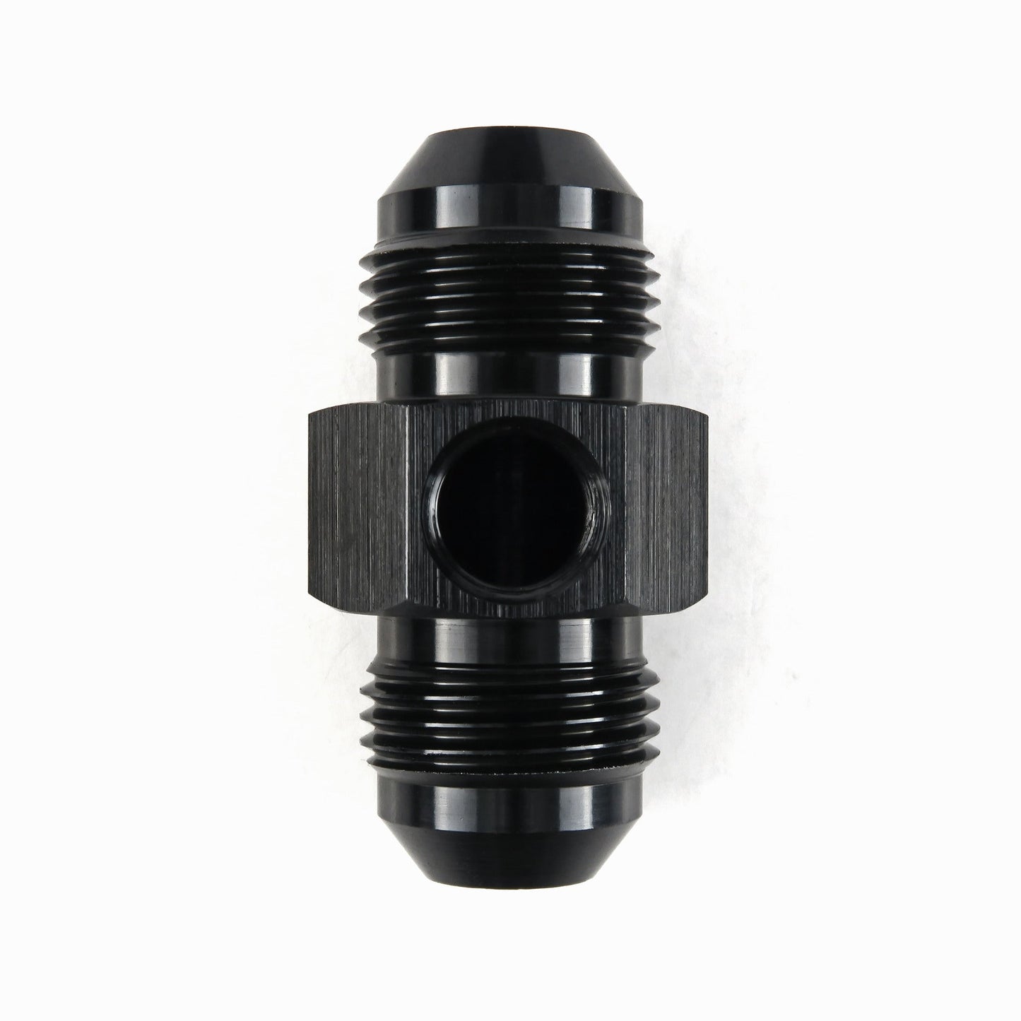AN8 Male to AN8 Male Straight Adapter with 1/8" NPT Sensor Port HEL Aluminium