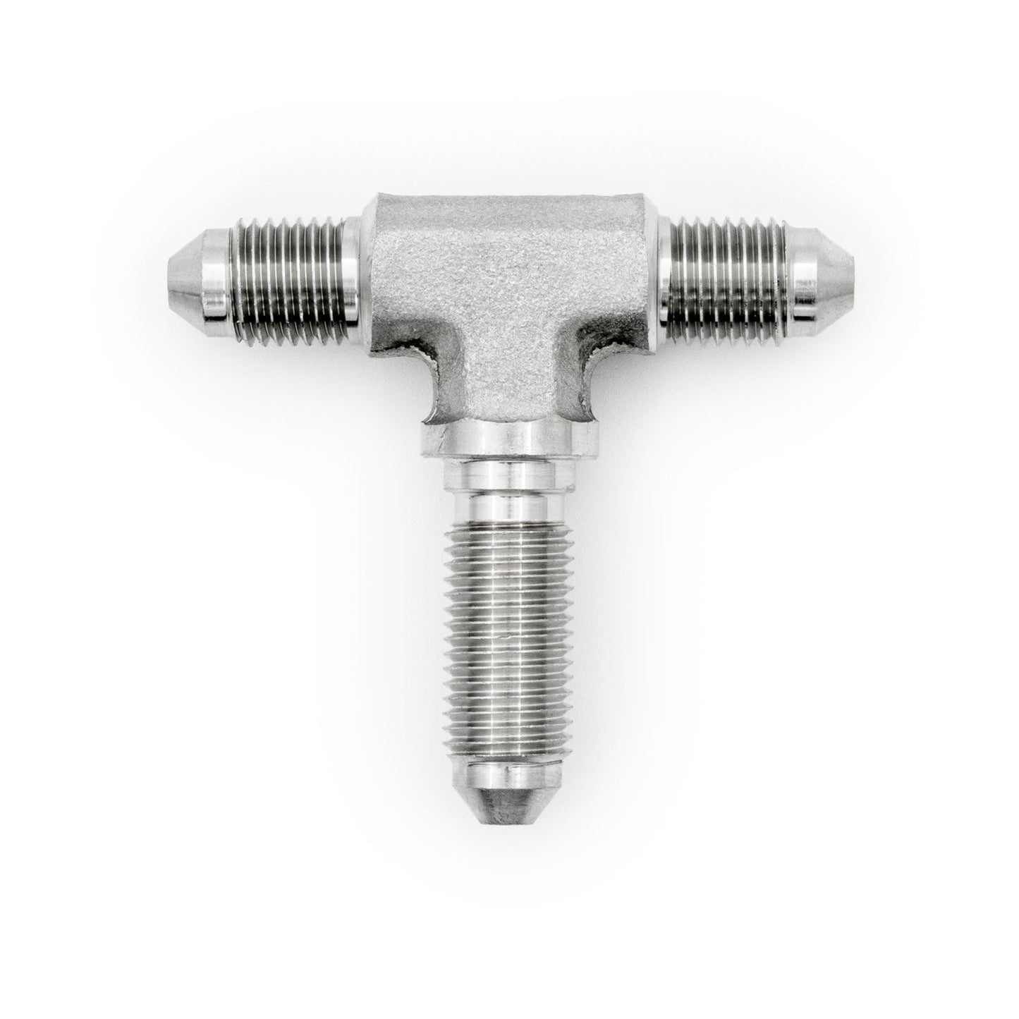 AN3 Male T-Piece Adapter with Bulkhead Fitting on the Leg HEL Stainless Steel