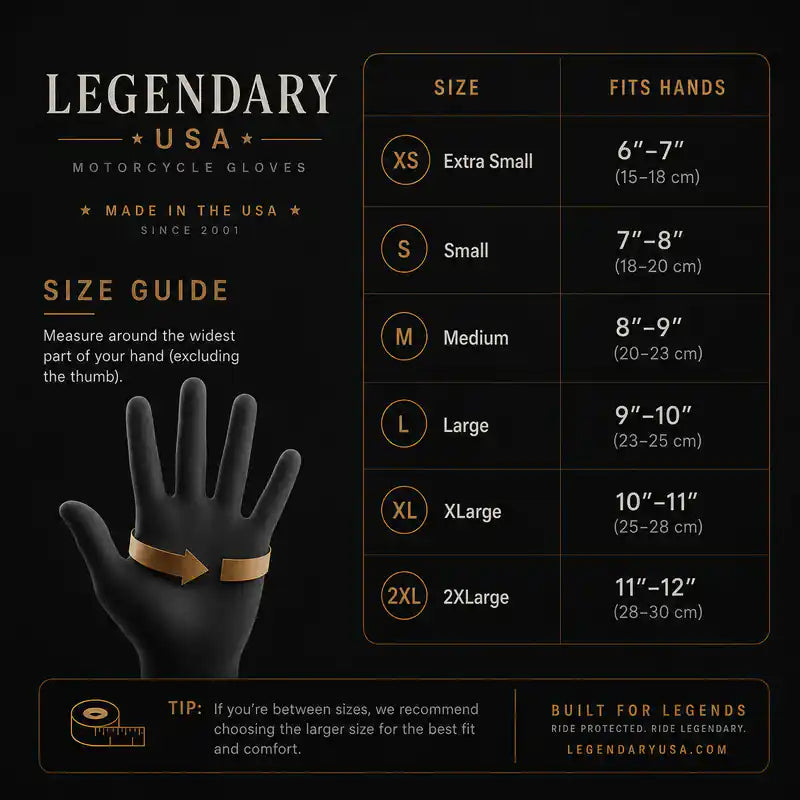 Legendary Deerskin Fingerless Motorcycle Gloves