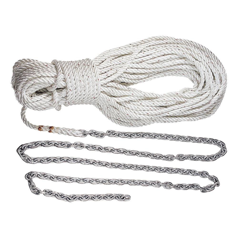 Lewmar Premium Anchor Rode 215'-15' of 1/4" Chain 200' of 1/2" Rope w/Shackle