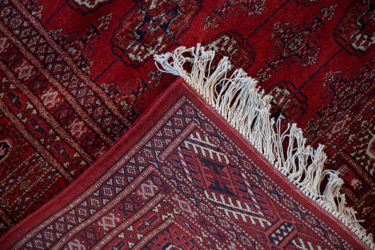 5x5.5 Vintage Fine Pakistani Bokhara Design Square Rug