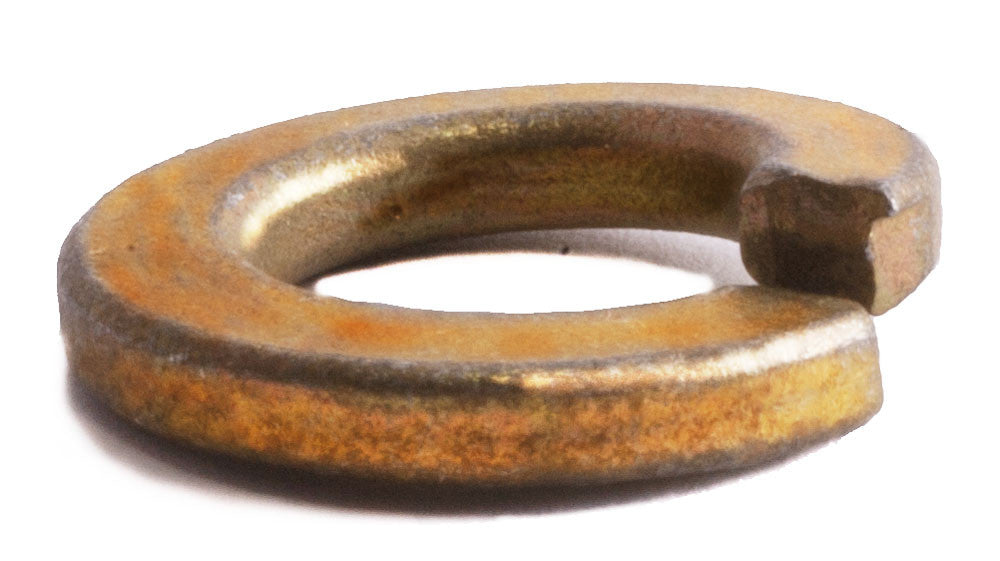 7/16 Grade 8 Split Lockwasher Yellow Zinc Plated