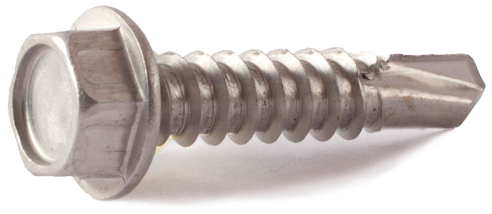 12-14 x 2 Hex Washer Head Self Drill Screw 410 SS