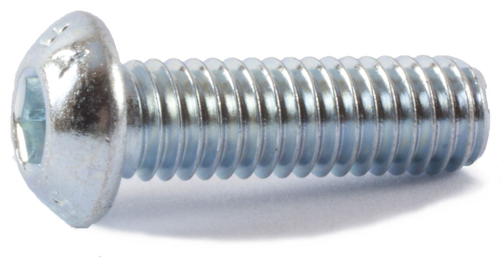 M6-1.00 x 12 Button Socket Cap Screw 12.9 ISO 7380 CR+3 Zinc