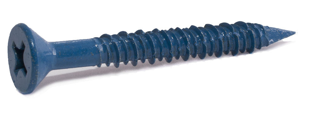 3/16 x 3 1/4 Phillips Flat TITEN® Concrete Screw Blue - Box (100)