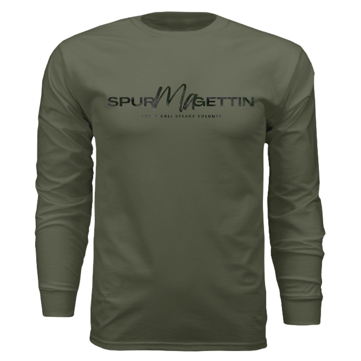Verdant Splash Burst Camo Turkey Long Sleeve T-Shirt