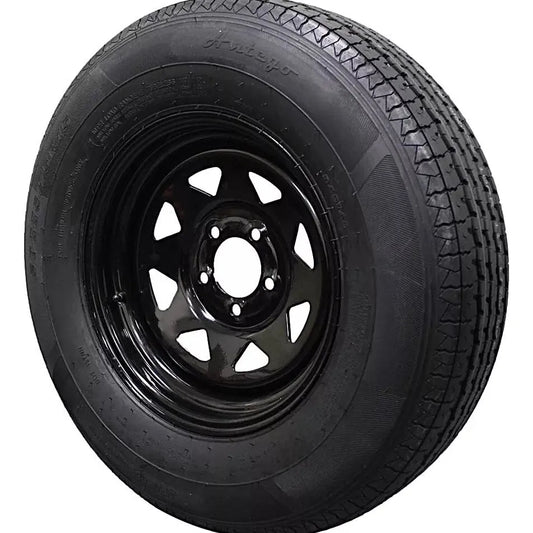 (Set of 4) Antego Tire and Wheel 225/75R15 Highway Terrain Trailer Tire & Wheel – 15.0-Inch Pre-Mounted Rim, 10-Ply-Ply Build, Perfect for Utility & Cargo Use | A15604500096110ST22575R15-B4