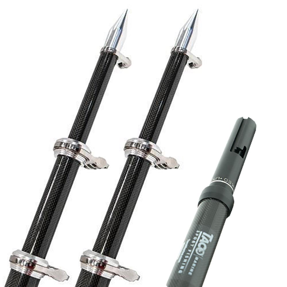 TACO 20 Carbon Fiber Twist Lock Outrigger Poles f/GS-450, GS-500 GS-1000 Bases - Black