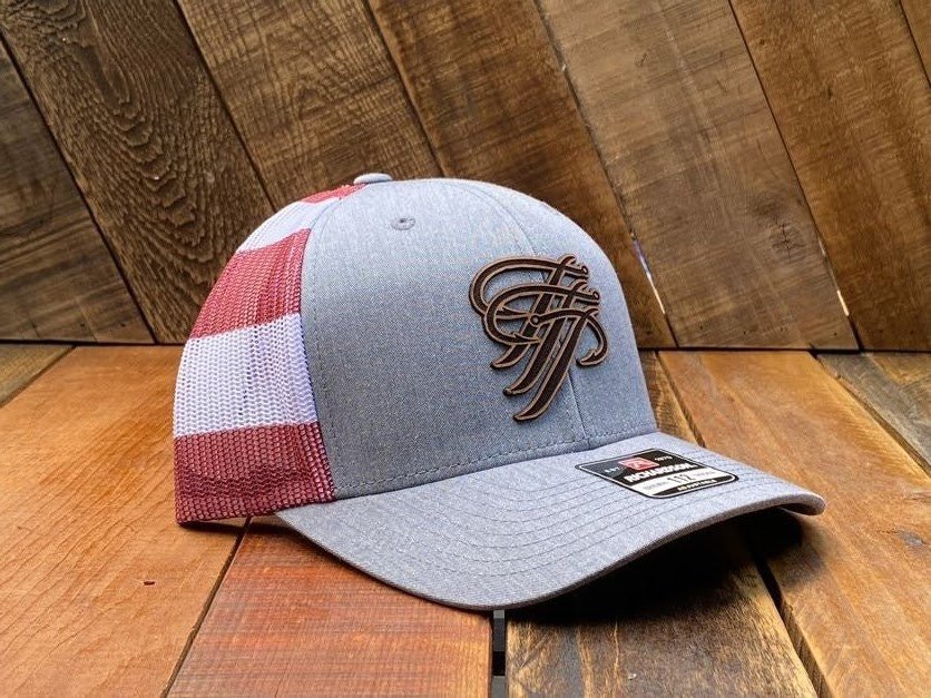 TTP Heather Grey/ USA Mesh Leather Cut Out