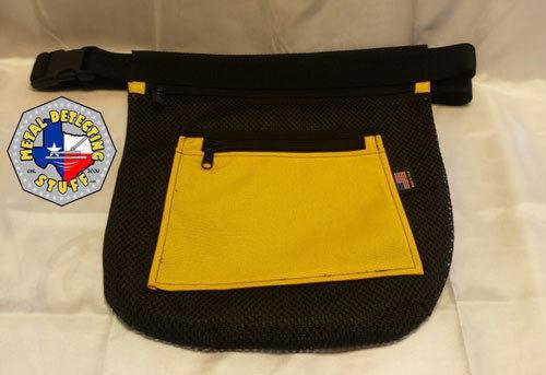 Belted Mesh Water Pouch for Metal Detecting - Quick Drain