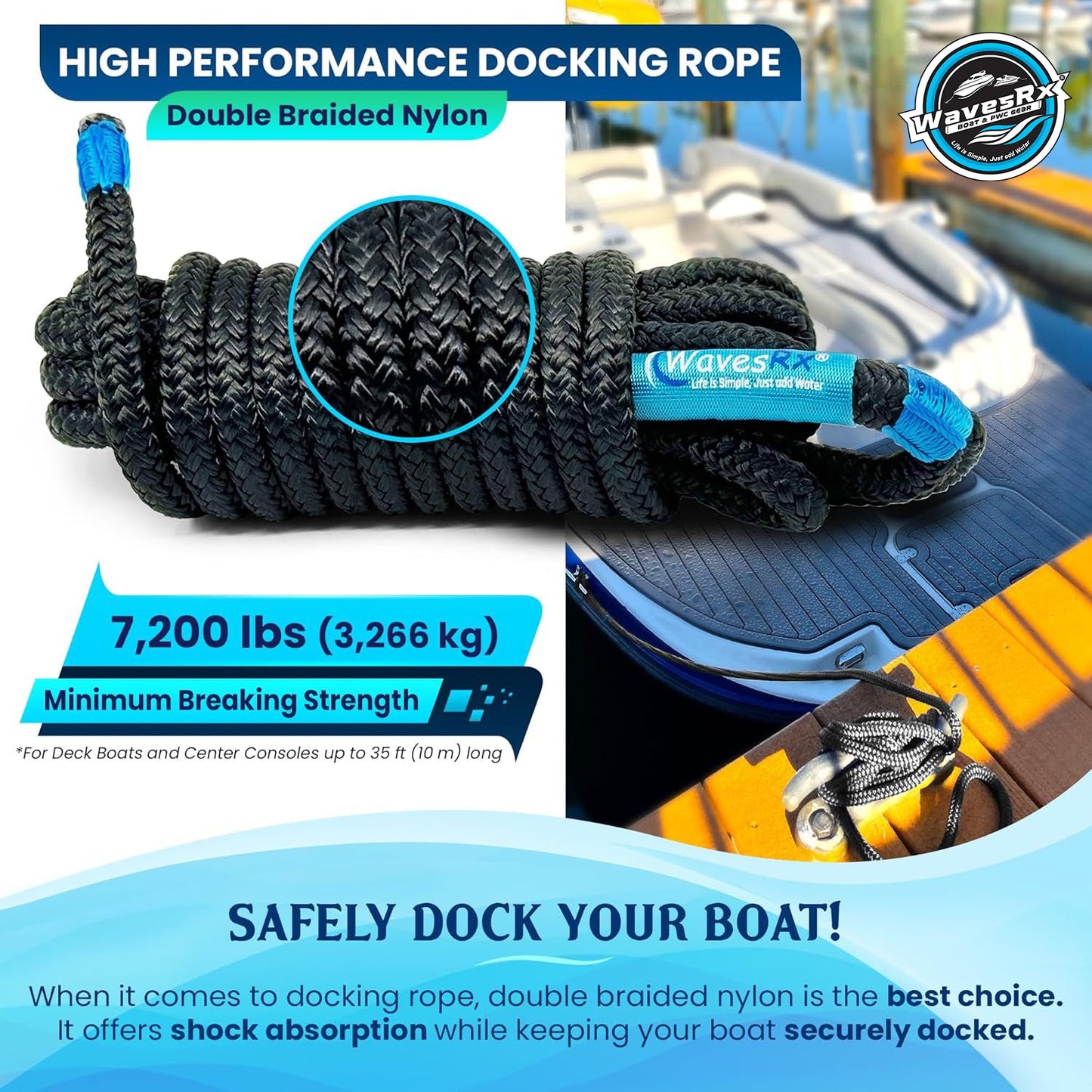 1/2” X 20’ DOCK LINES