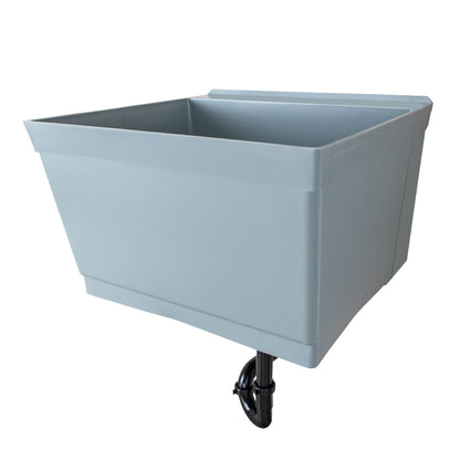 Tehila Standard Wall-Mounted Grey Utility Sink, No Supply Lines
