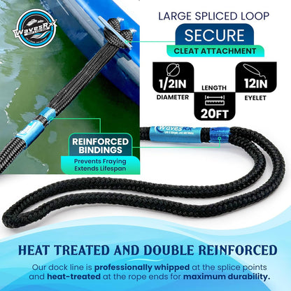 1/2” X 20’ DOCK LINES