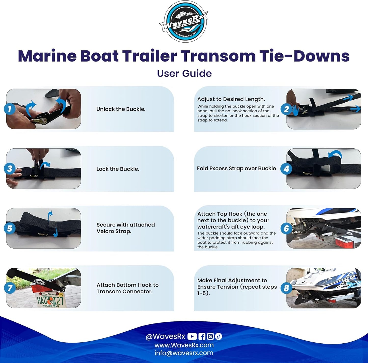 24IN PWC TRANSOM STRAPS