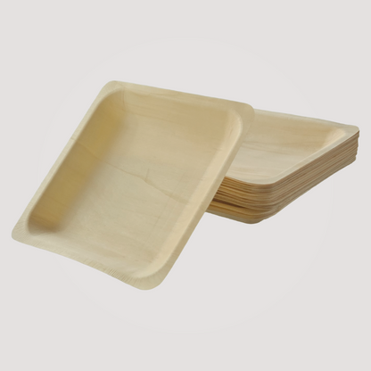 Eco Friendly, Square Wooden Plate  7" X 7" (300 Pack) $0.43 each- like Bamboo and Palm leaf