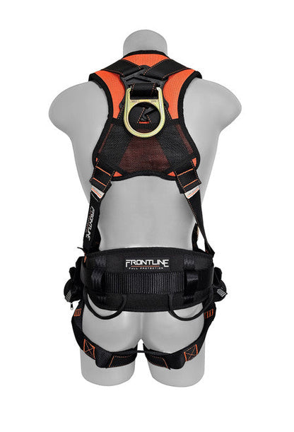 Frontline 100CTB Combat Construction Full Body Harness with Tongue Buckle Legs and Trauma Straps S