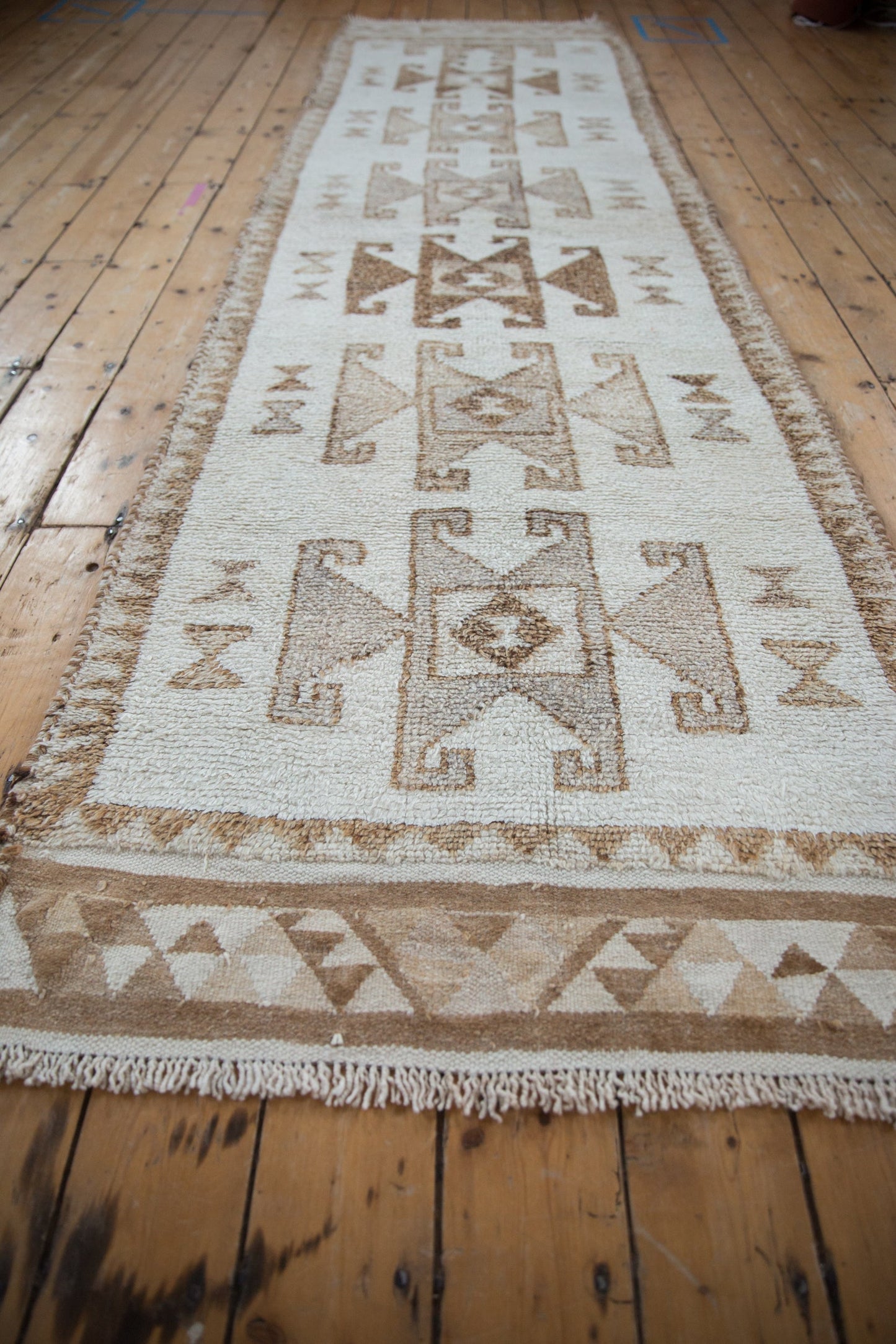 3x11.5 Vintage Distressed Kurd Rug Runner