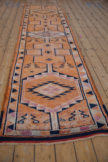 3x12 Vintage Distressed Kurd Rug Runner
