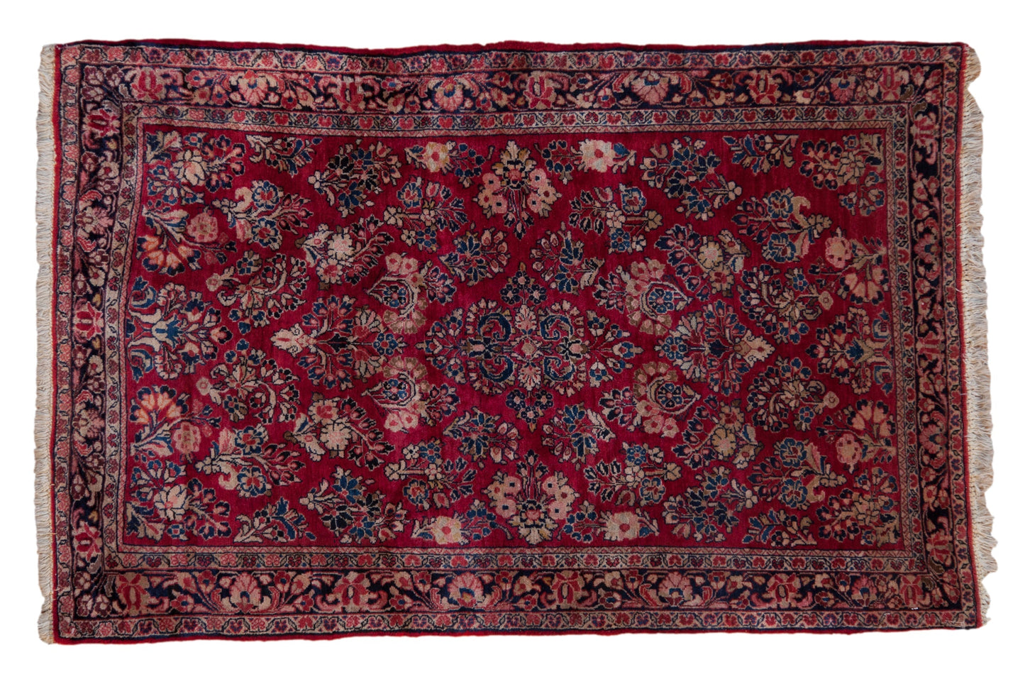 3.5x5 Vintage Fine German Sarouk Rug