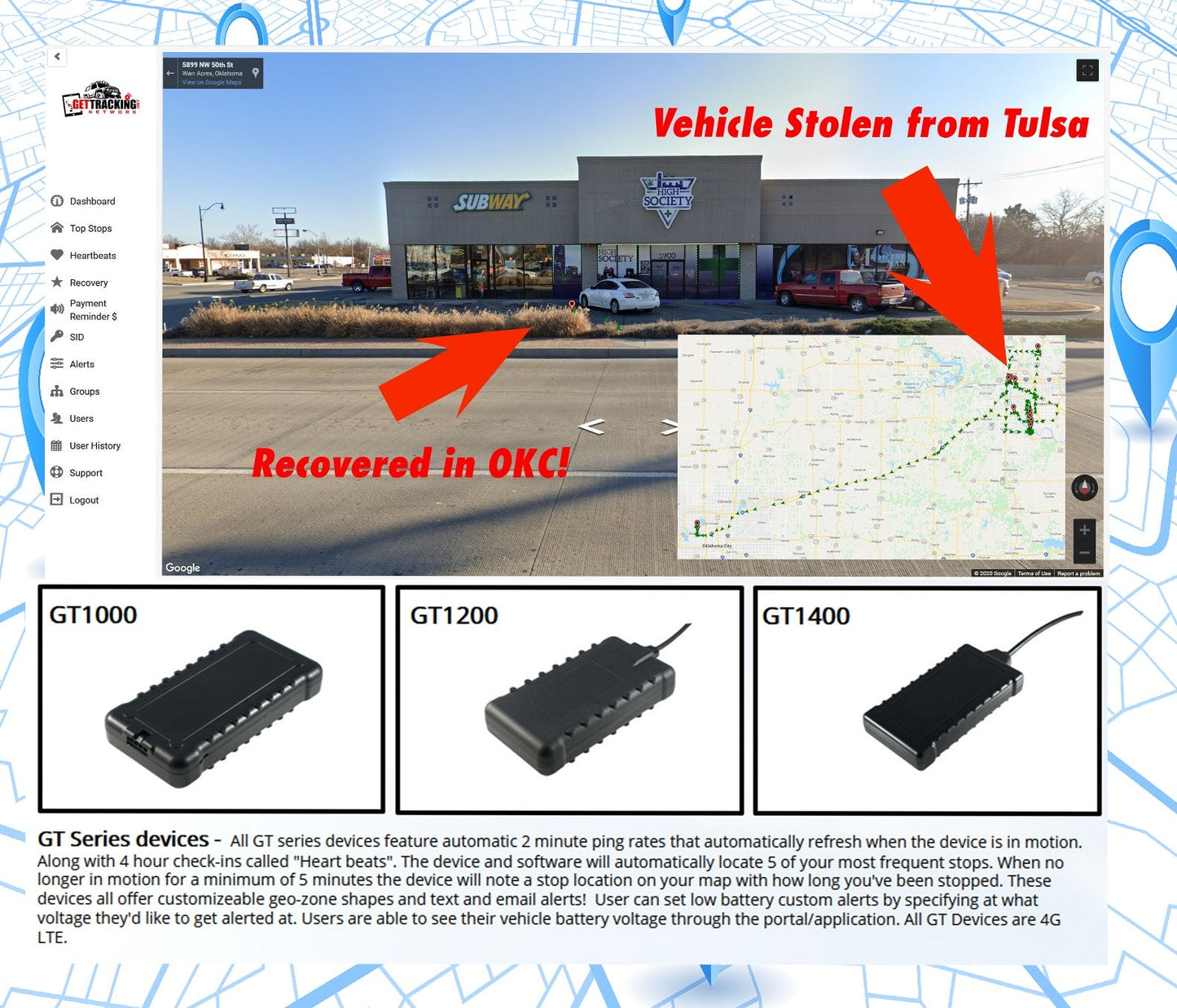 *GT1510-EV - Waterproof IP67 -  Wired Device - Best for Harsh Conditions - 1 Year Service Included