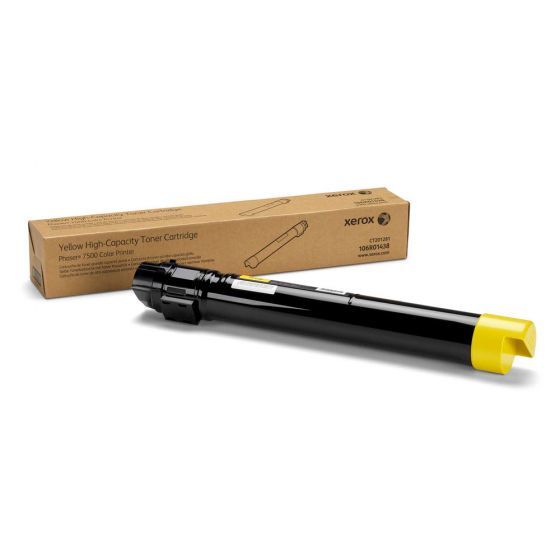 New, Pre-Owned - Xerox Phaser 7500 High Yield Yellow Toner Cartridge, 106R01438