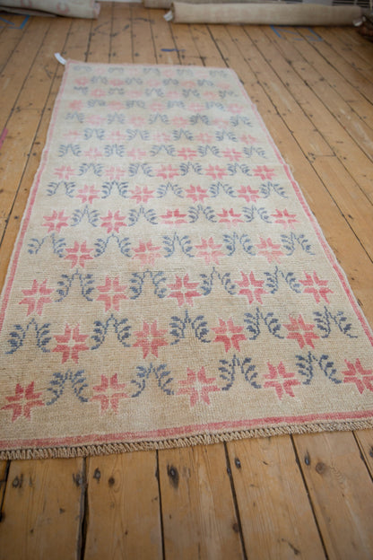 3x7.5 Vintage Distressed Oushak Rug Runner