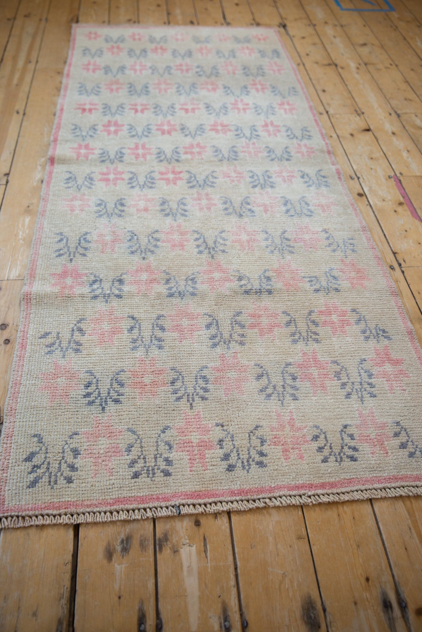 3x7.5 Vintage Distressed Oushak Rug Runner