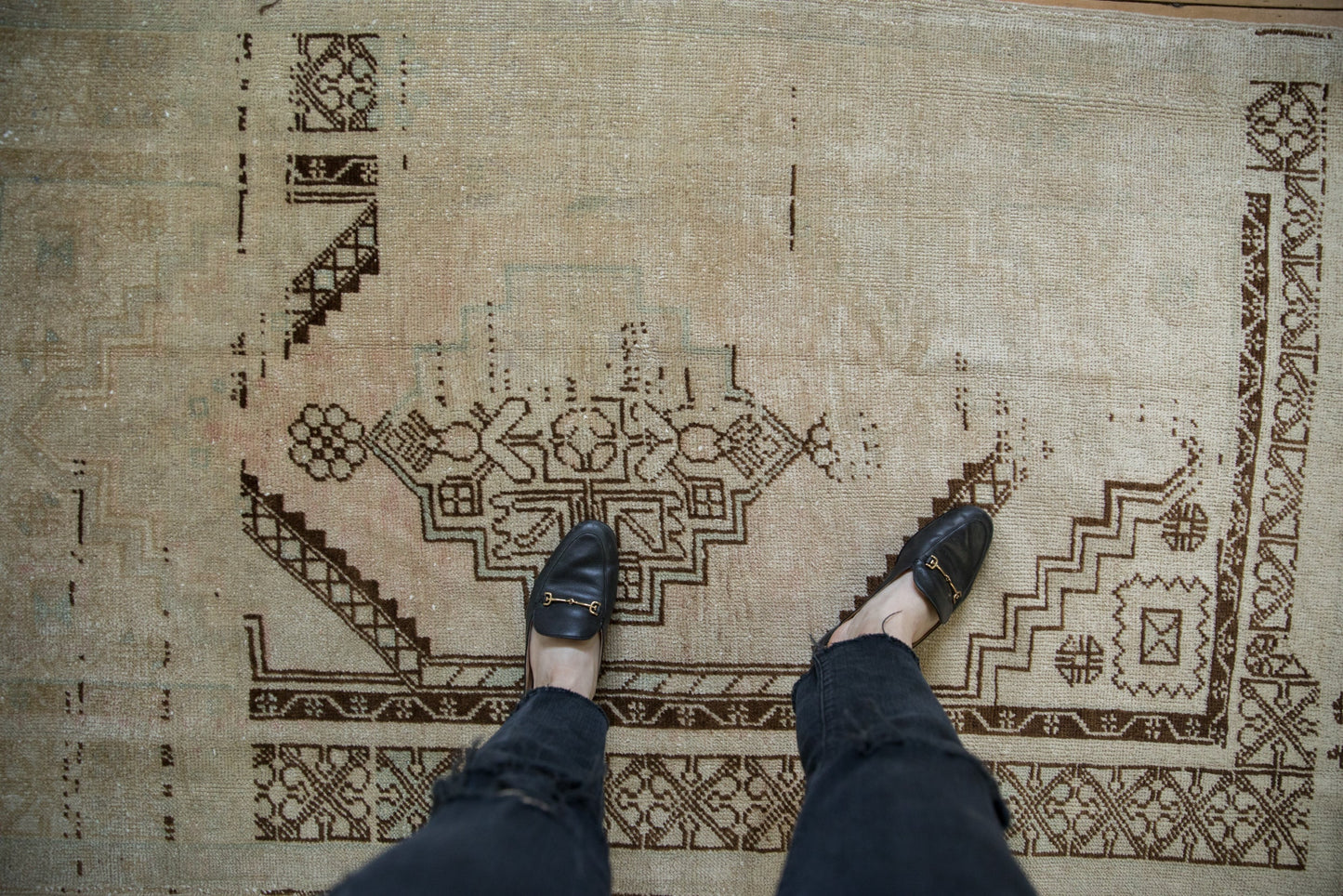 3.5x6.5 Vintage Distressed Oushak Rug