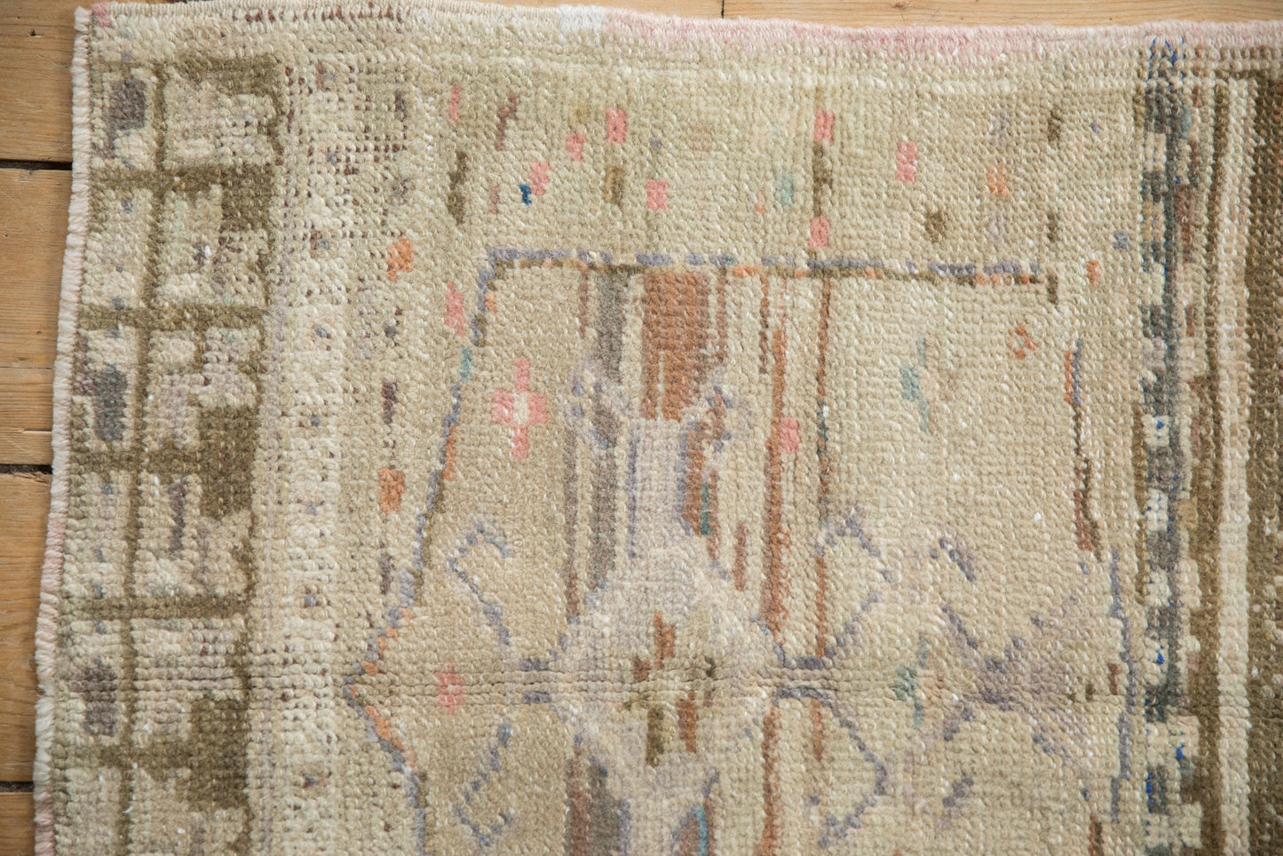 2x2 Vintage Distressed Oushak Square Rug Mat