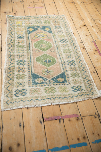 2.5x4 Vintage Distressed Oushak Rug