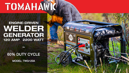PRE ORDER: 120 Amp Engine Driven Welder Generator 2200 Watt 7 HP Gas Powered