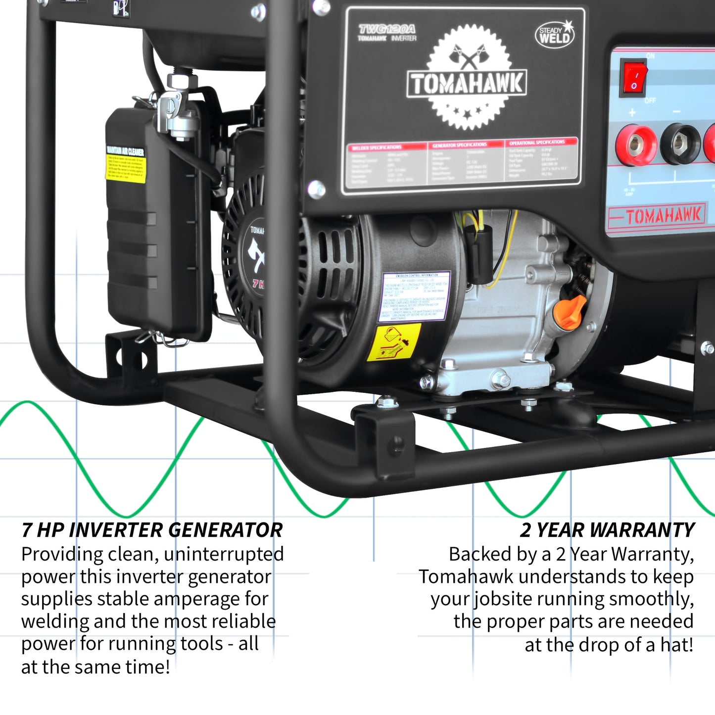 PRE ORDER: 120 Amp Engine Driven Welder Generator 2200 Watt 7 HP Gas Powered