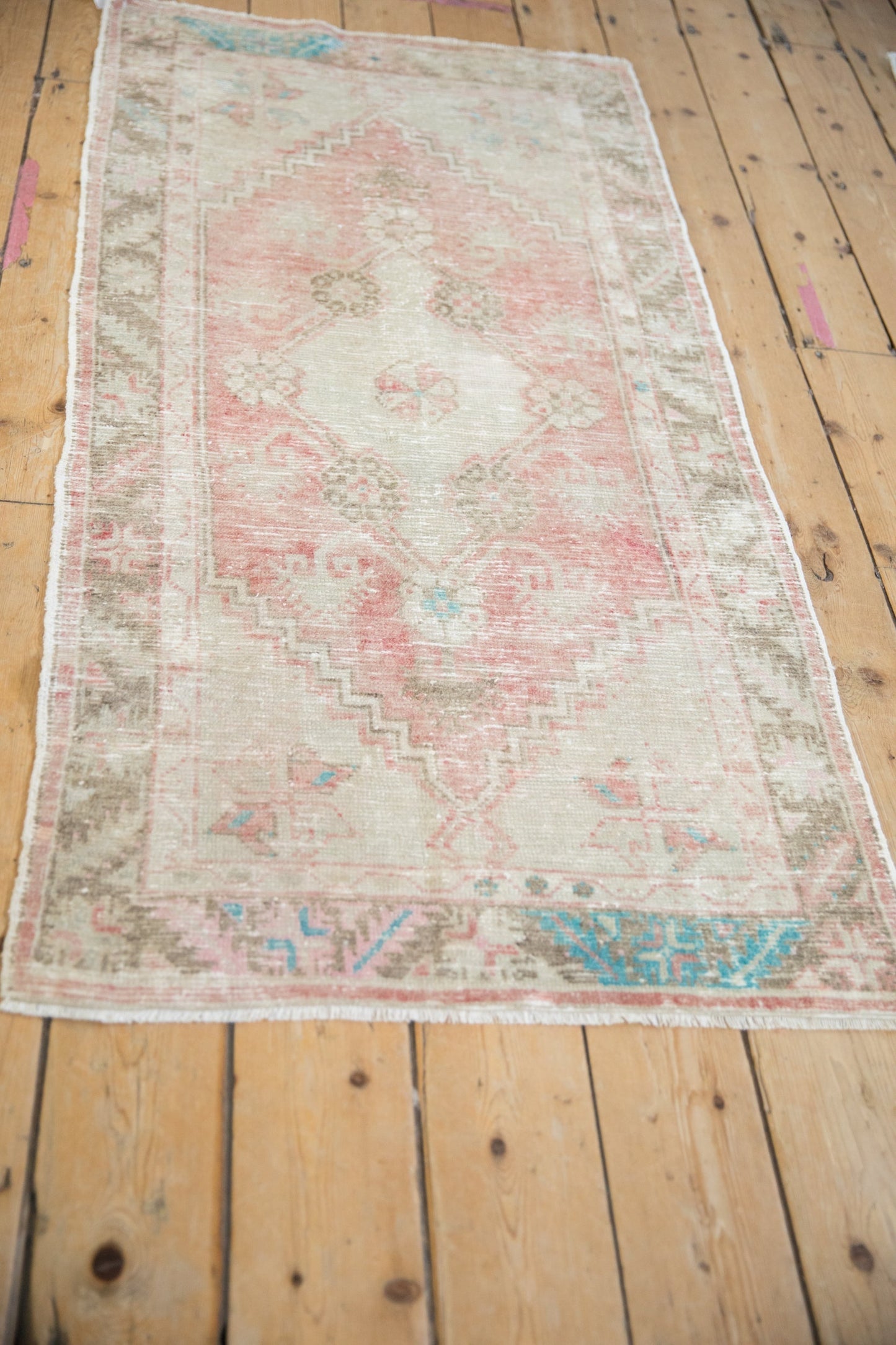 2.5x5.5 Vintage Distressed Oushak Rug Runner
