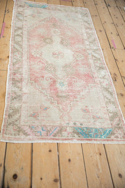 2.5x5.5 Vintage Distressed Oushak Rug Runner